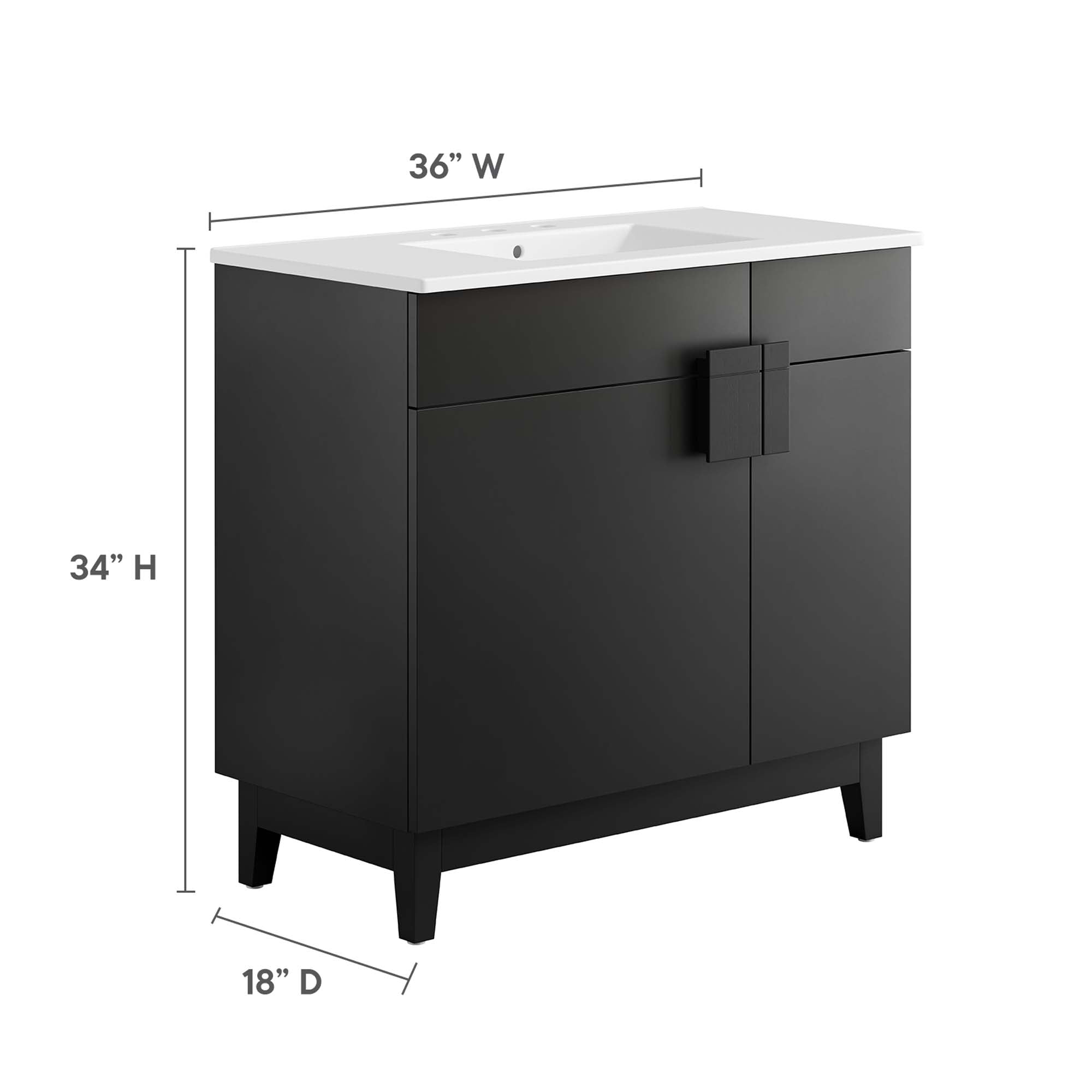 Miles 36" Bathroom Vanity by Modway