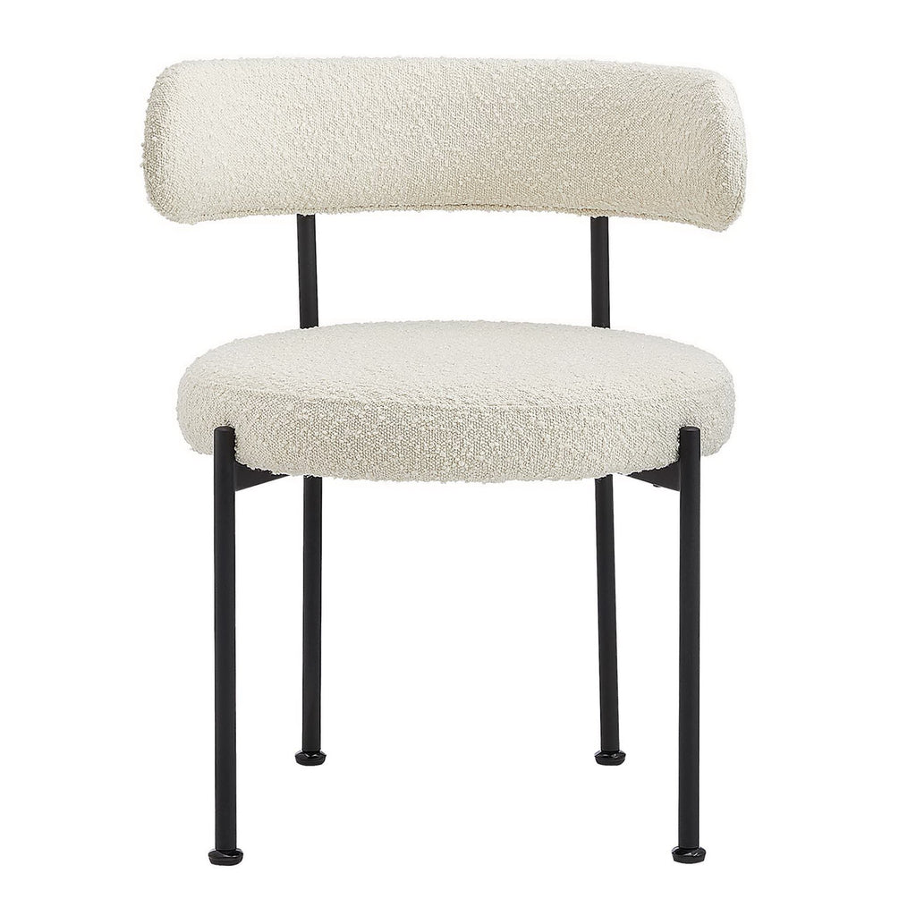 Albie Boucle Fabric Dining Chairs Set of 2 by Modway