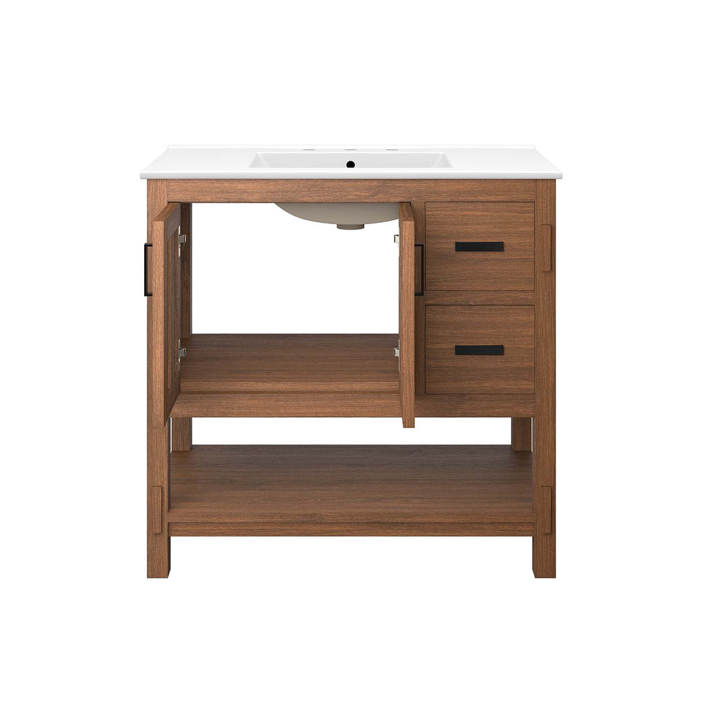 Ashlyn 36" Wood Bathroom Vanity by Modway