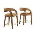 Pinnacle Performance Velvet Counter Stool Set of 2 by Modway