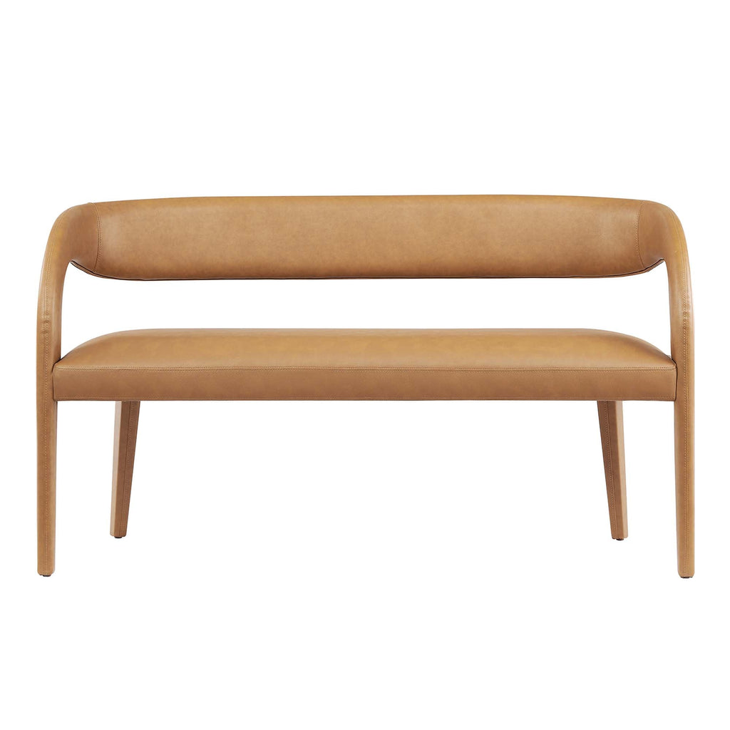 Pinnacle Vegan Leather Accent Bench by Modway