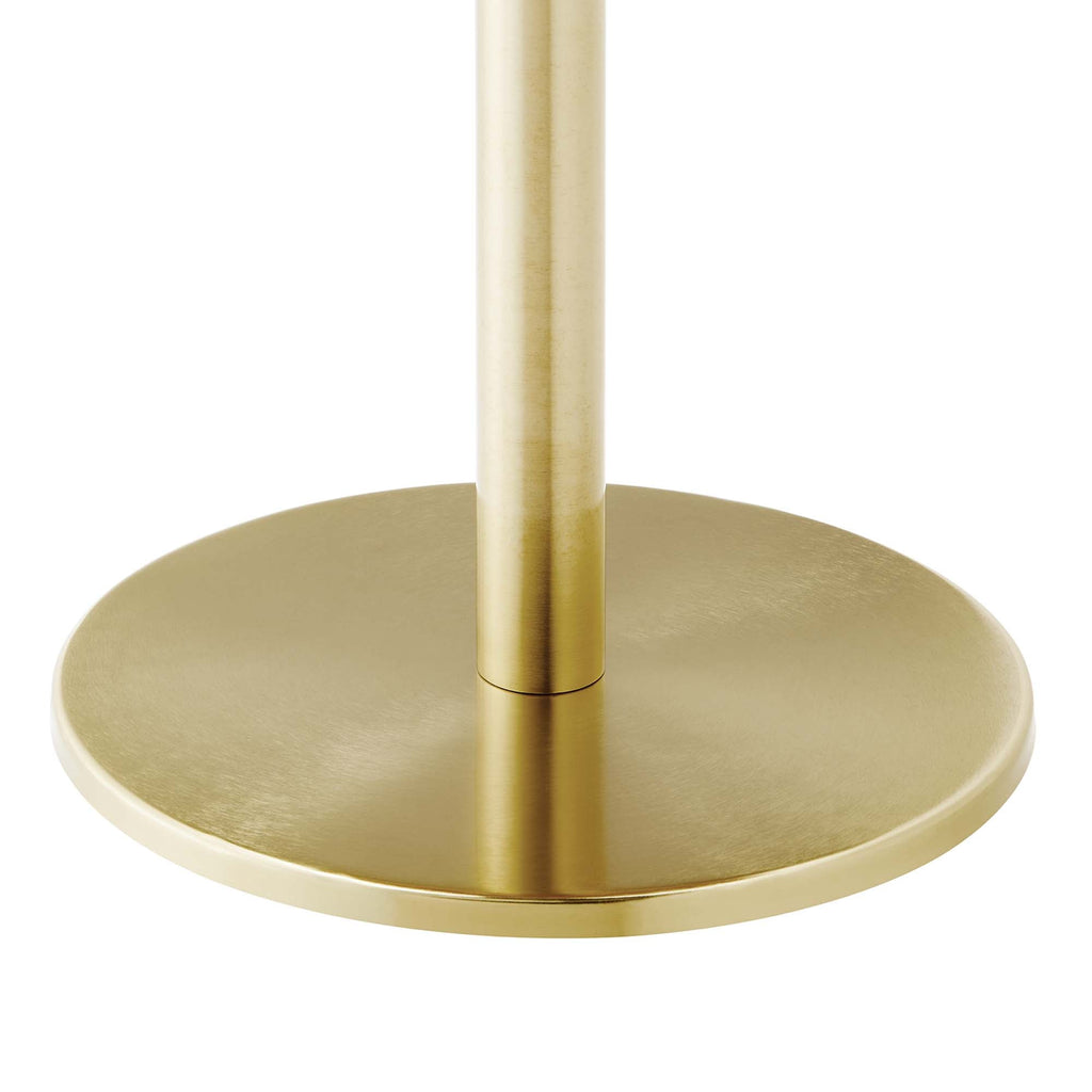 Viva Round White Marble Side Table by Modway