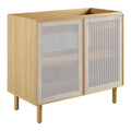 Calla 36" Perforated Metal Bathroom Vanity Cabinet by Modway