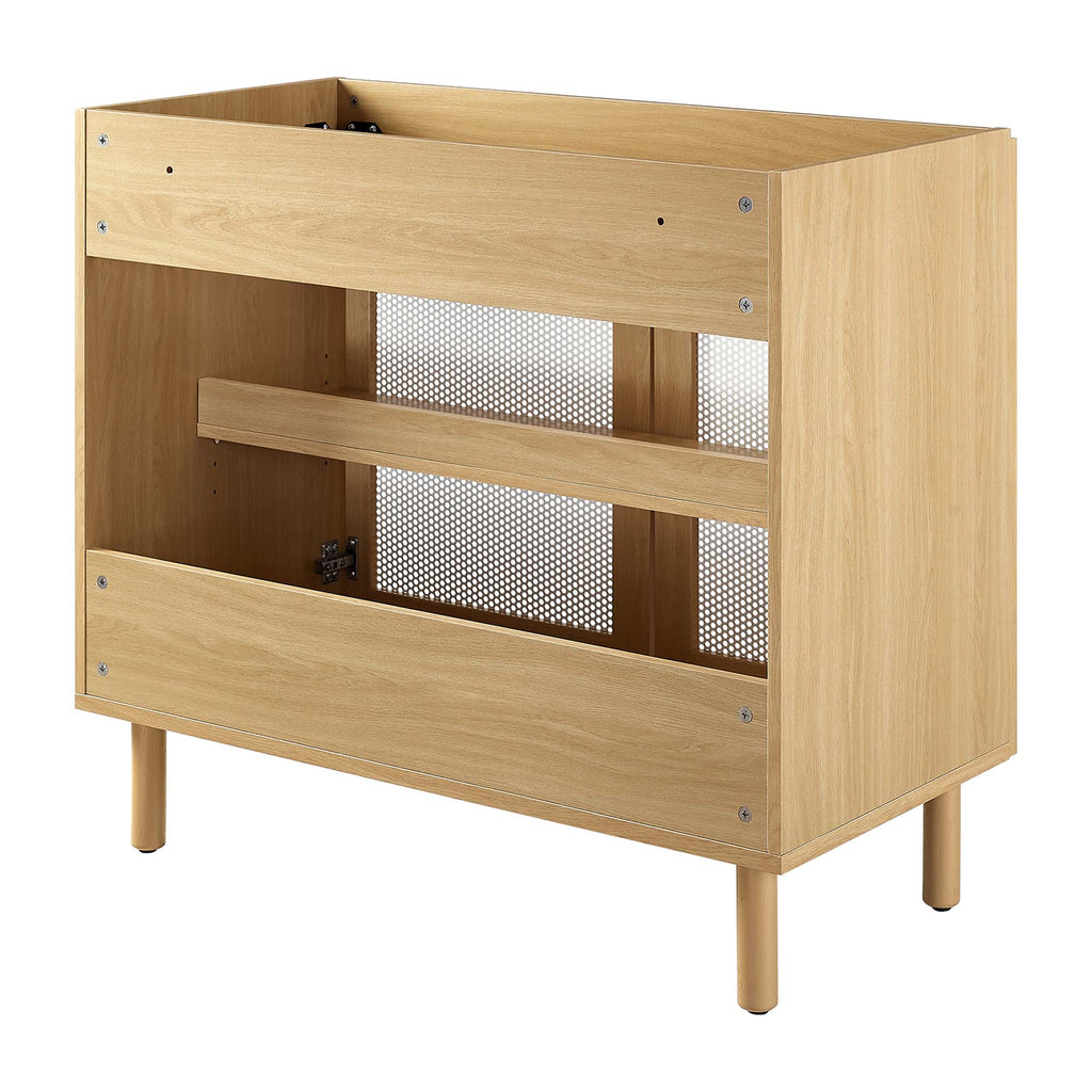 Calla 36" Perforated Metal Bathroom Vanity Cabinet by Modway