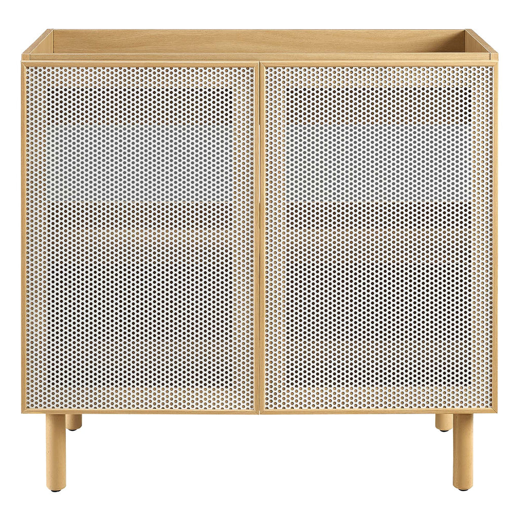 Calla 36" Perforated Metal Bathroom Vanity Cabinet by Modway