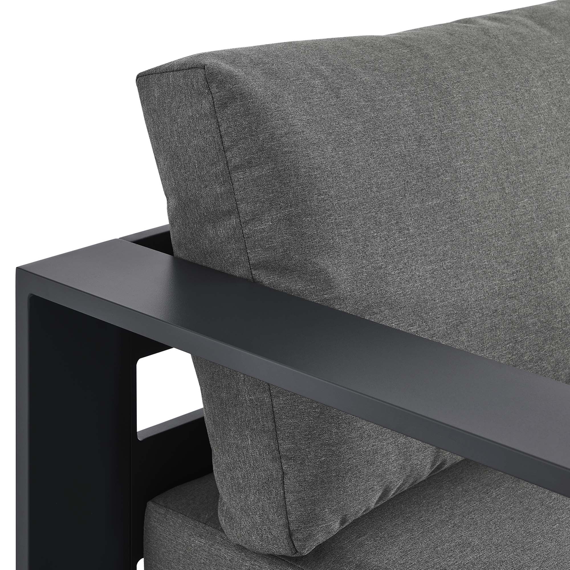 Tahoe Outdoor Patio Powder-Coated Aluminum Left-Facing Chaise Lounge