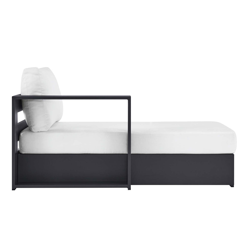Tahoe Outdoor Patio Powder-Coated Aluminum Left-Facing Chaise Lounge