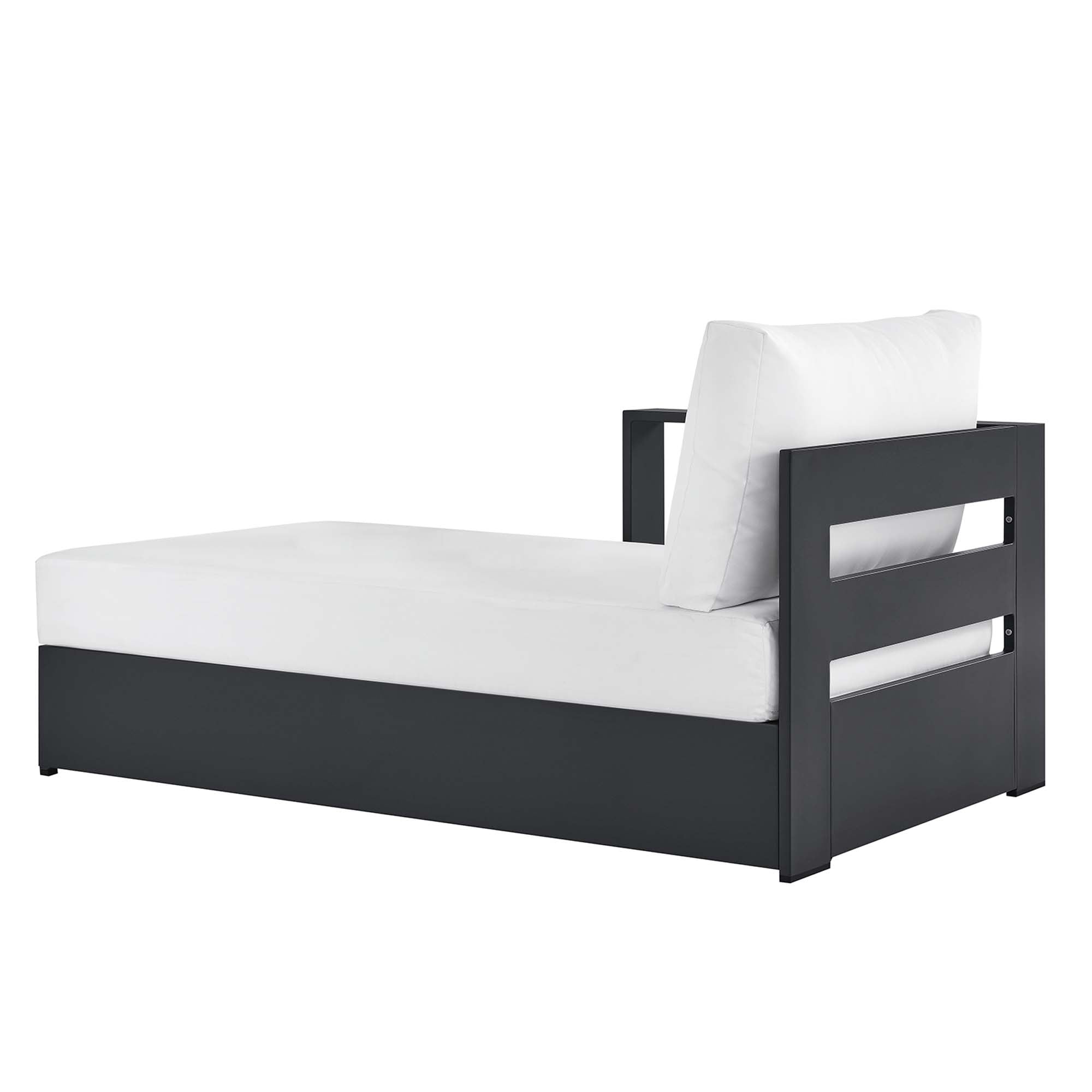 Tahoe Outdoor Patio Powder-Coated Aluminum Left-Facing Chaise Lounge