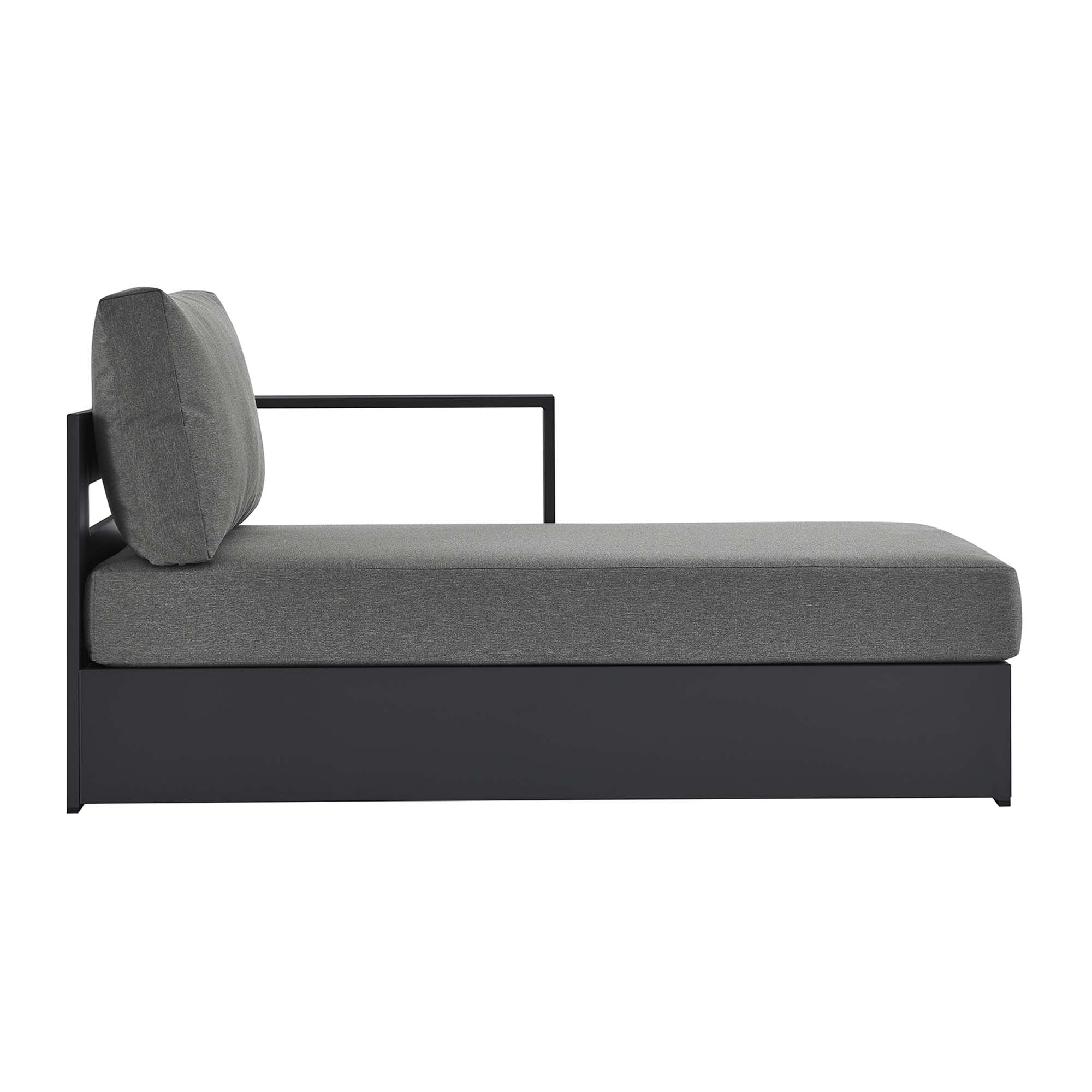 Tahoe Outdoor Patio Powder-Coated Aluminum Right-Facing Chaise Lounge