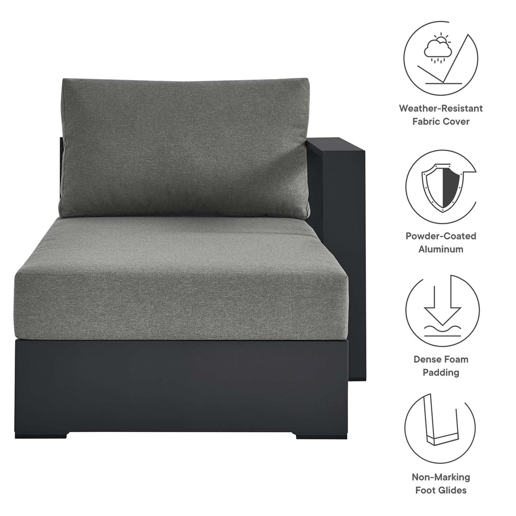 Tahoe Outdoor Patio Powder-Coated Aluminum Right-Facing Chaise Lounge