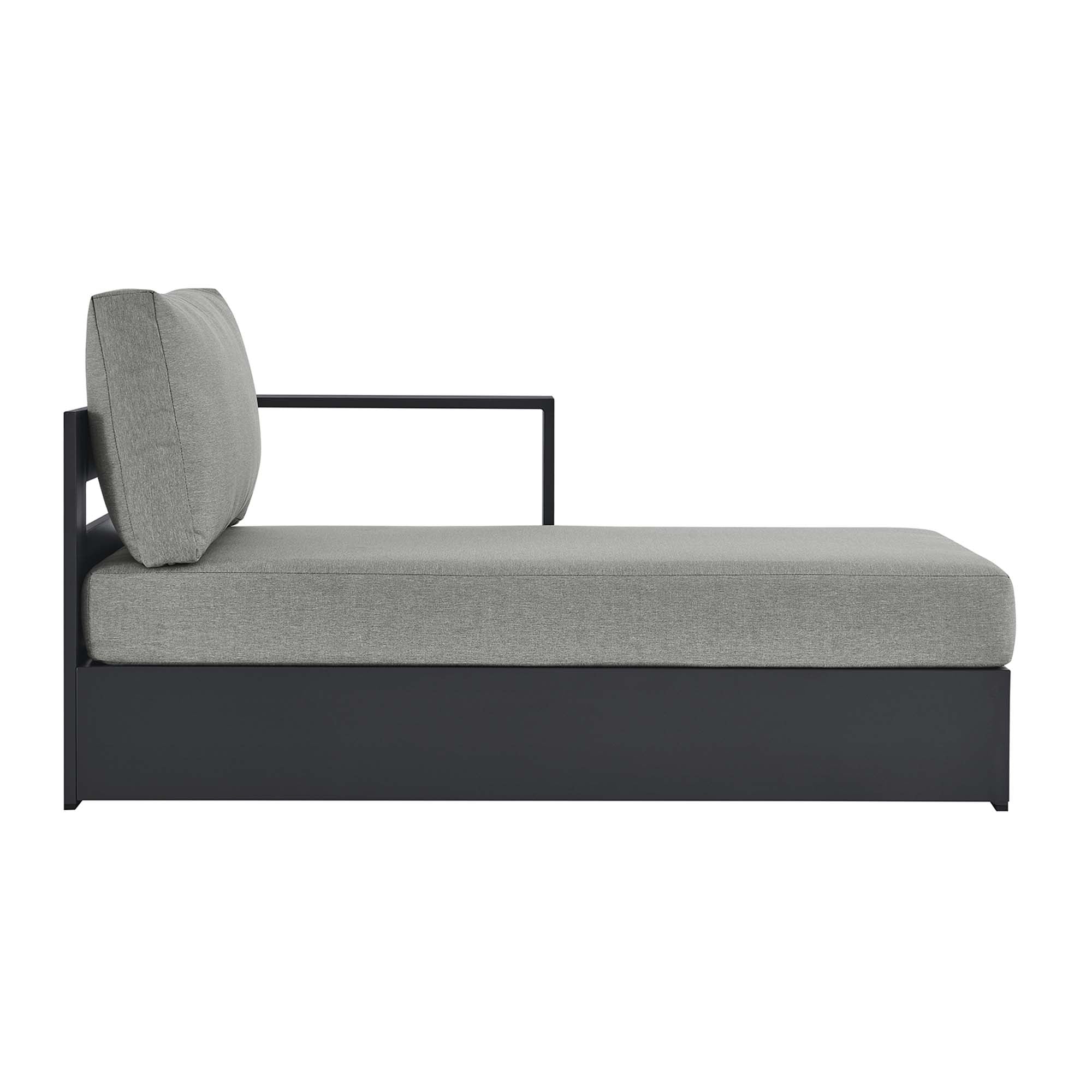 Tahoe Outdoor Patio Powder-Coated Aluminum Right-Facing Chaise Lounge