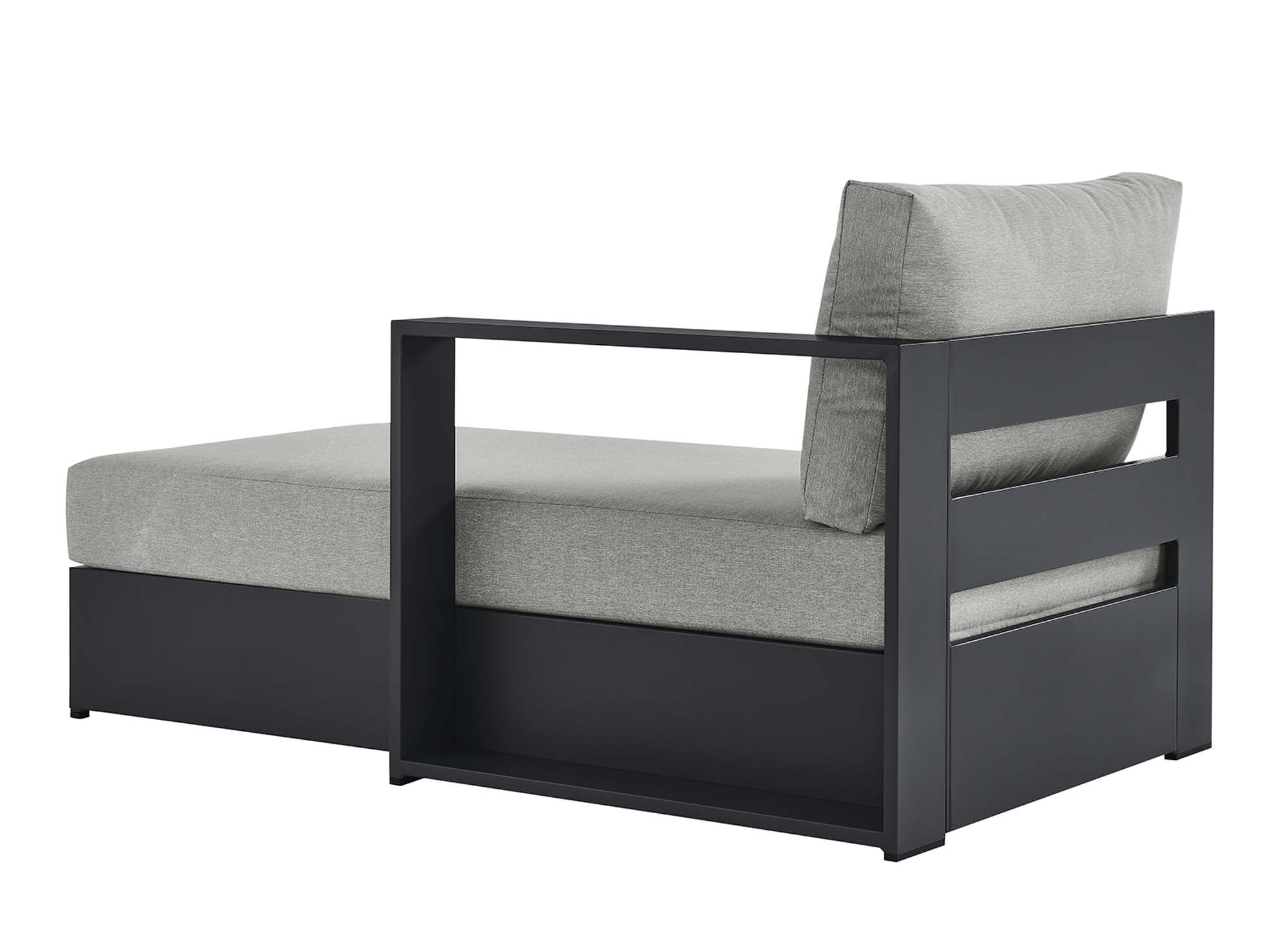 Tahoe Outdoor Patio Powder-Coated Aluminum Right-Facing Chaise Lounge