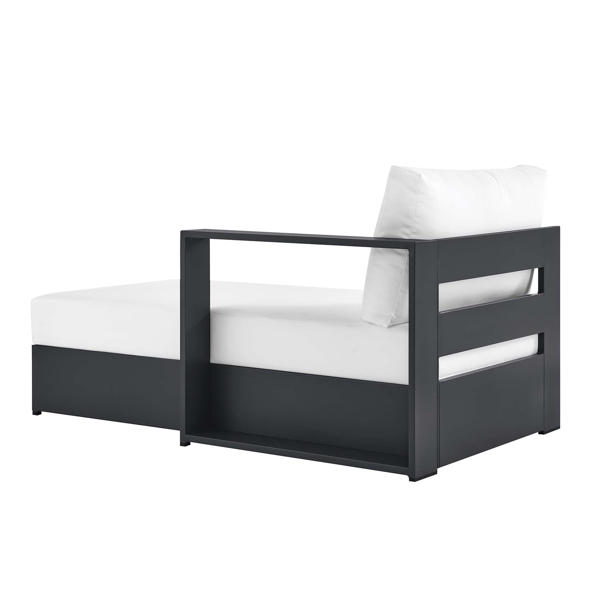 Tahoe Outdoor Patio Powder-Coated Aluminum Right-Facing Chaise Lounge
