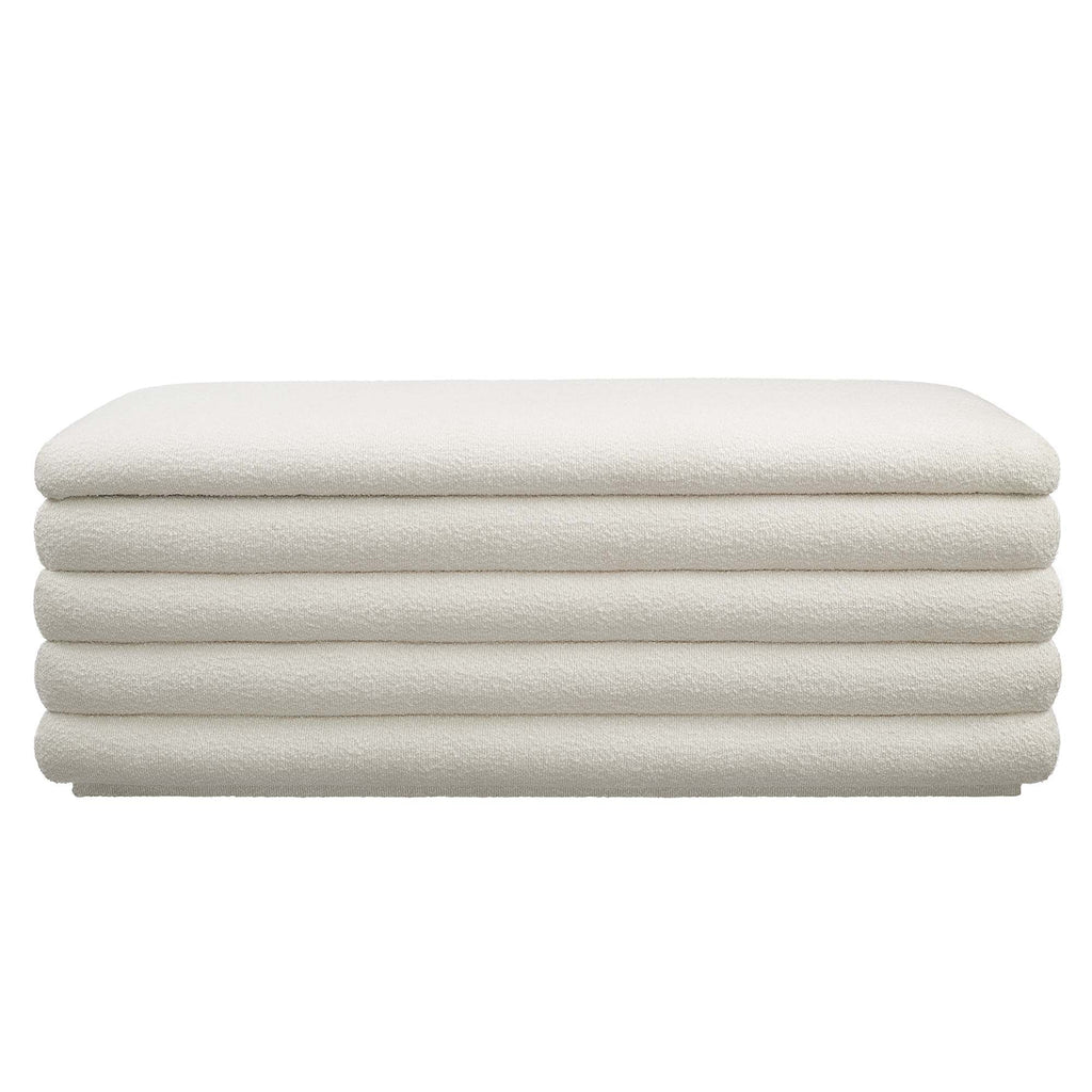 Mezzo Boucle Upholstered Storage Bench by Modway