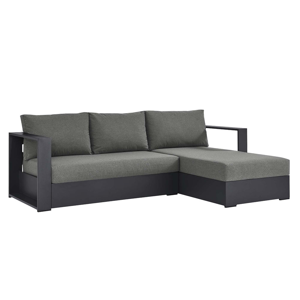 Tahoe 2-Piece Outdoor Aluminum Chaise Sectional Sofa