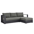 Tahoe 2-Piece Outdoor Aluminum Chaise Sectional Sofa