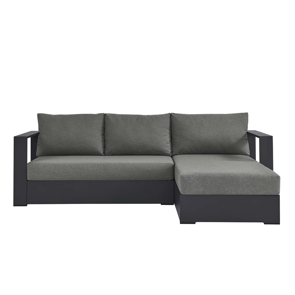 Tahoe 2-Piece Outdoor Aluminum Chaise Sectional Sofa