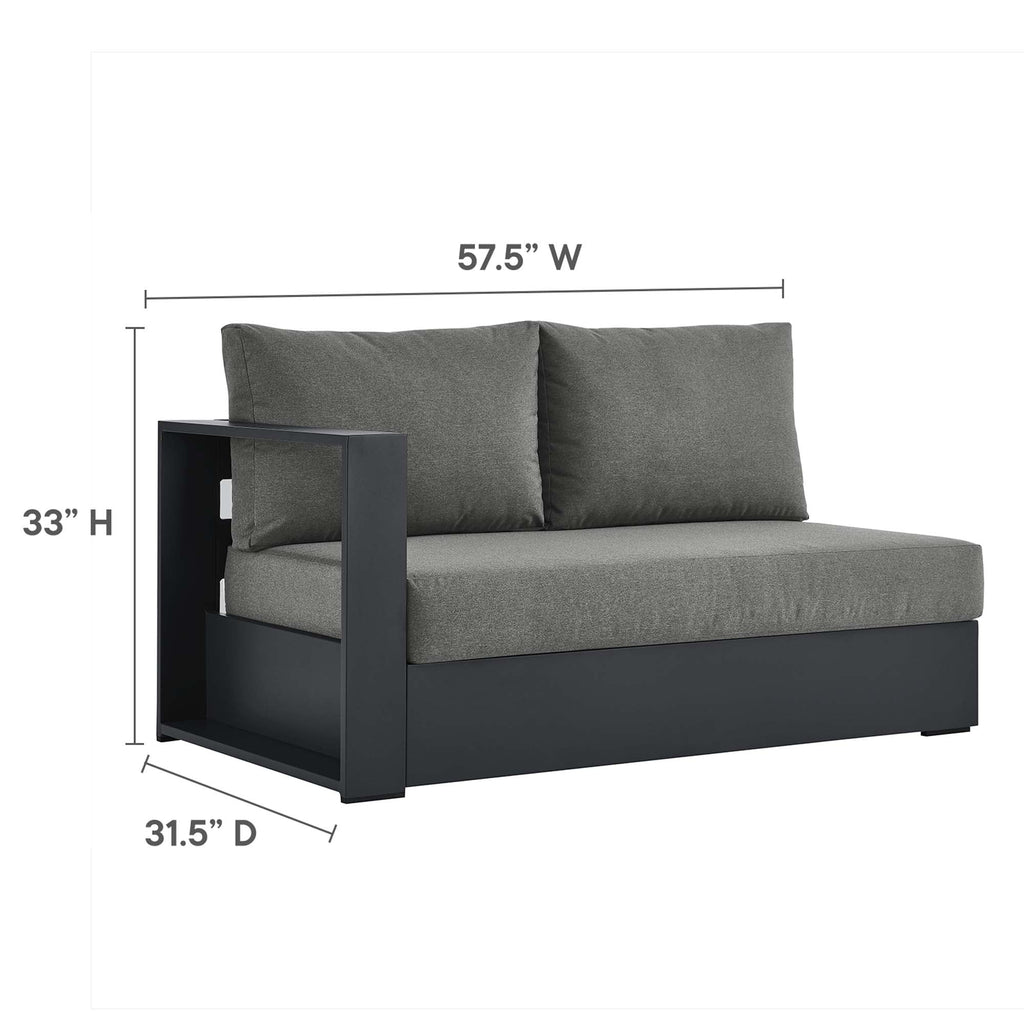 Tahoe 2-Piece Outdoor Aluminum Chaise Sectional Sofa