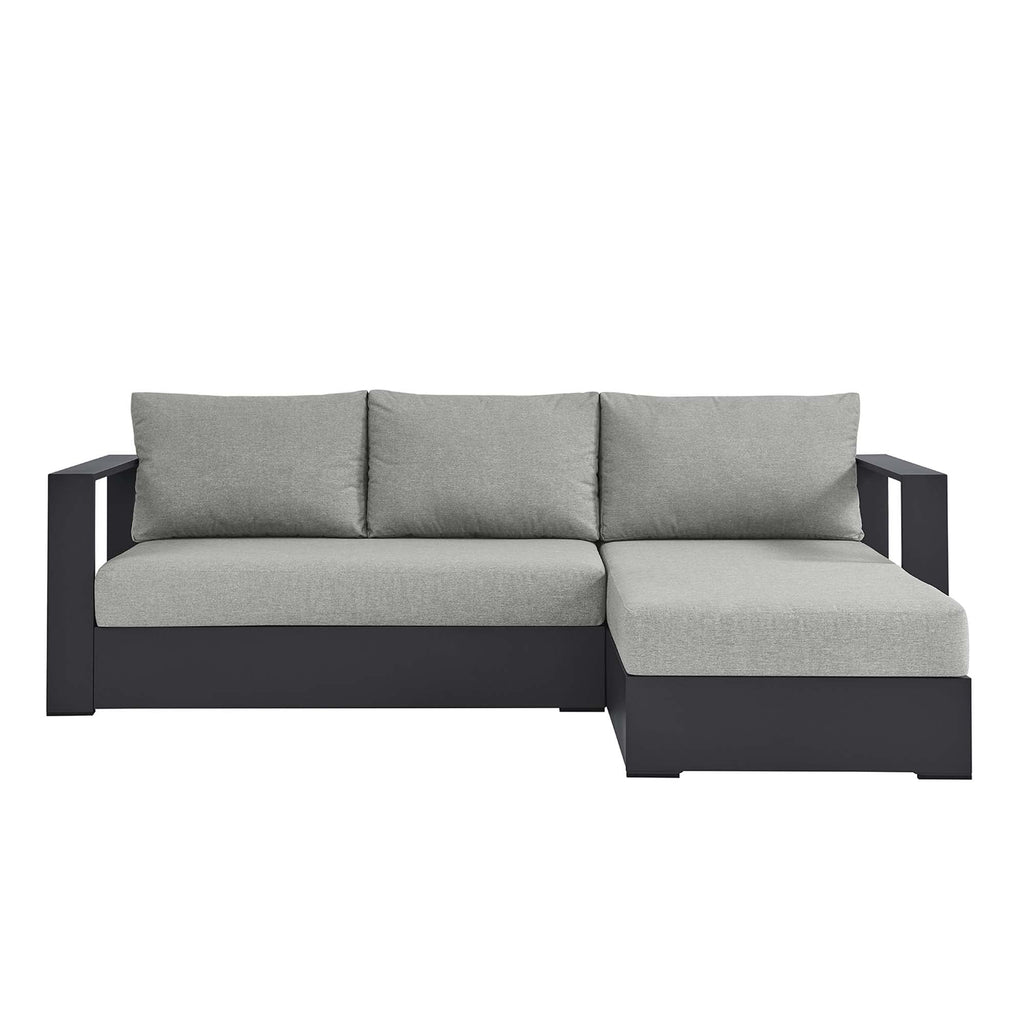 Tahoe 2-Piece Outdoor Aluminum Chaise Sectional Sofa