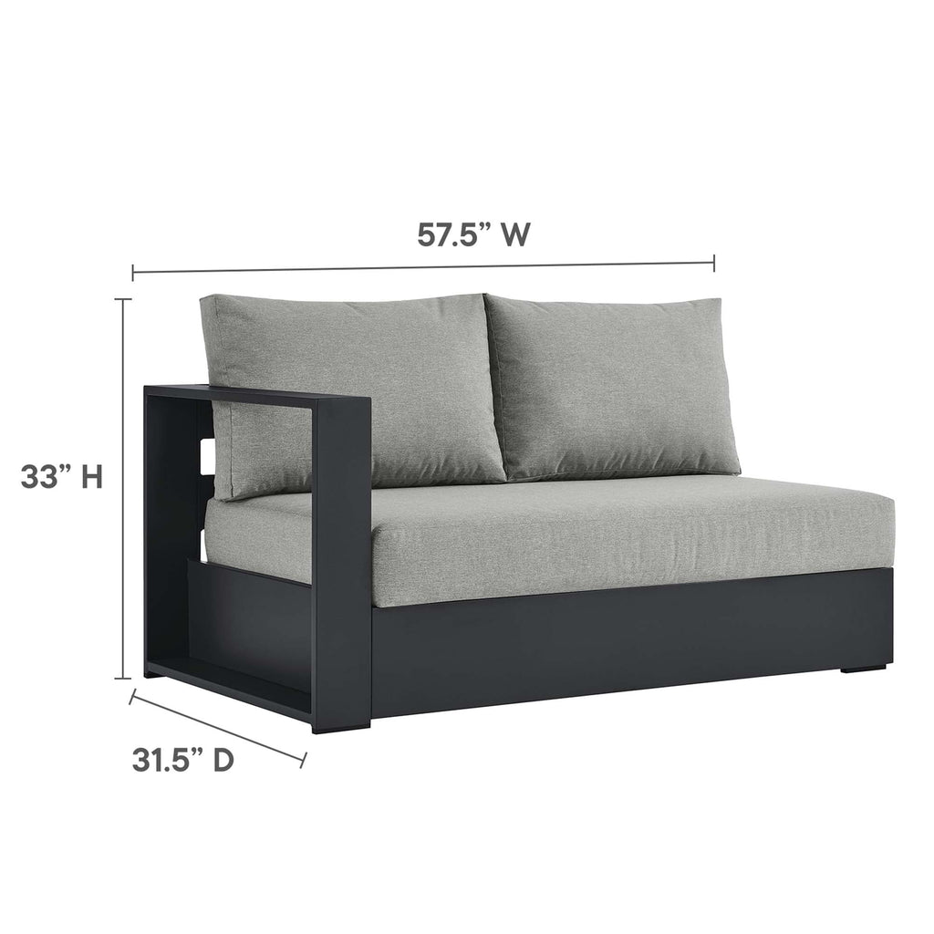 Tahoe 2-Piece Outdoor Aluminum Chaise Sectional Sofa