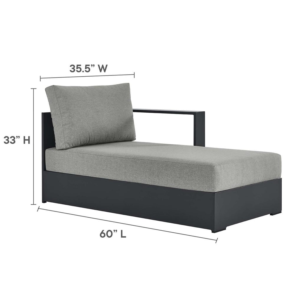 Tahoe 2-Piece Outdoor Aluminum Chaise Sectional Sofa