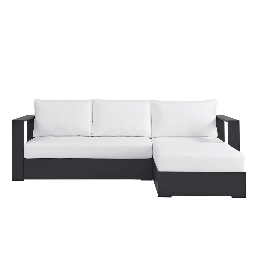 Tahoe 2-Piece Outdoor Aluminum Chaise Sectional Sofa