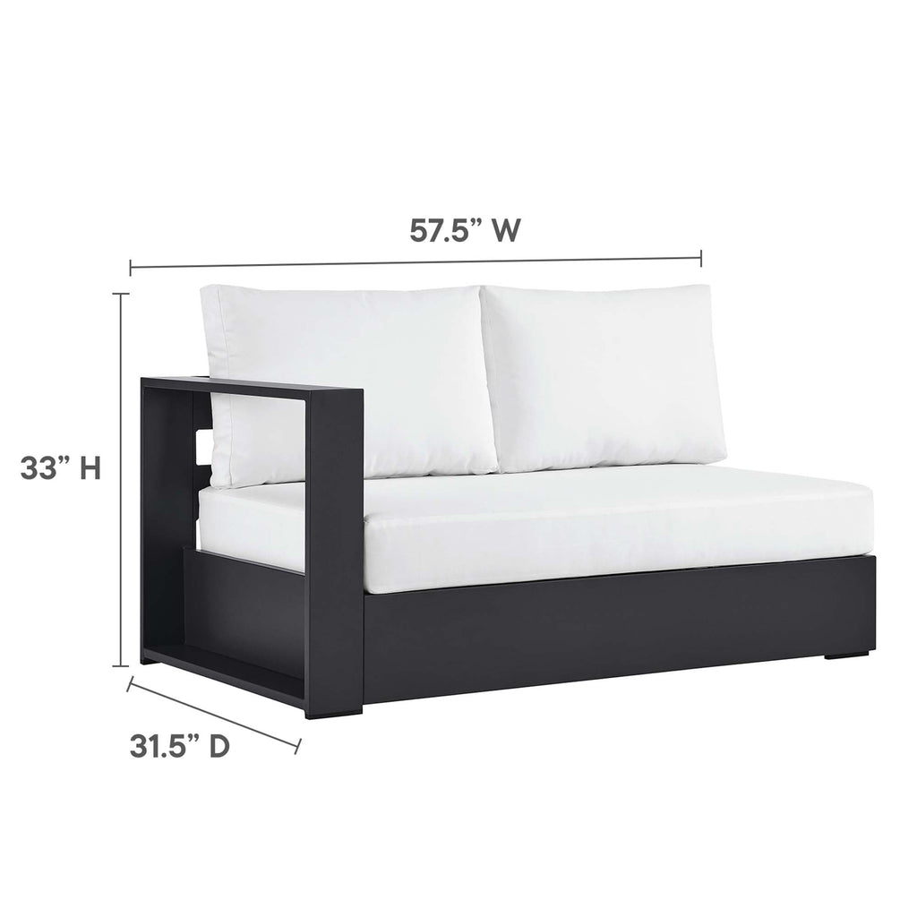 Tahoe 2-Piece Outdoor Aluminum Chaise Sectional Sofa