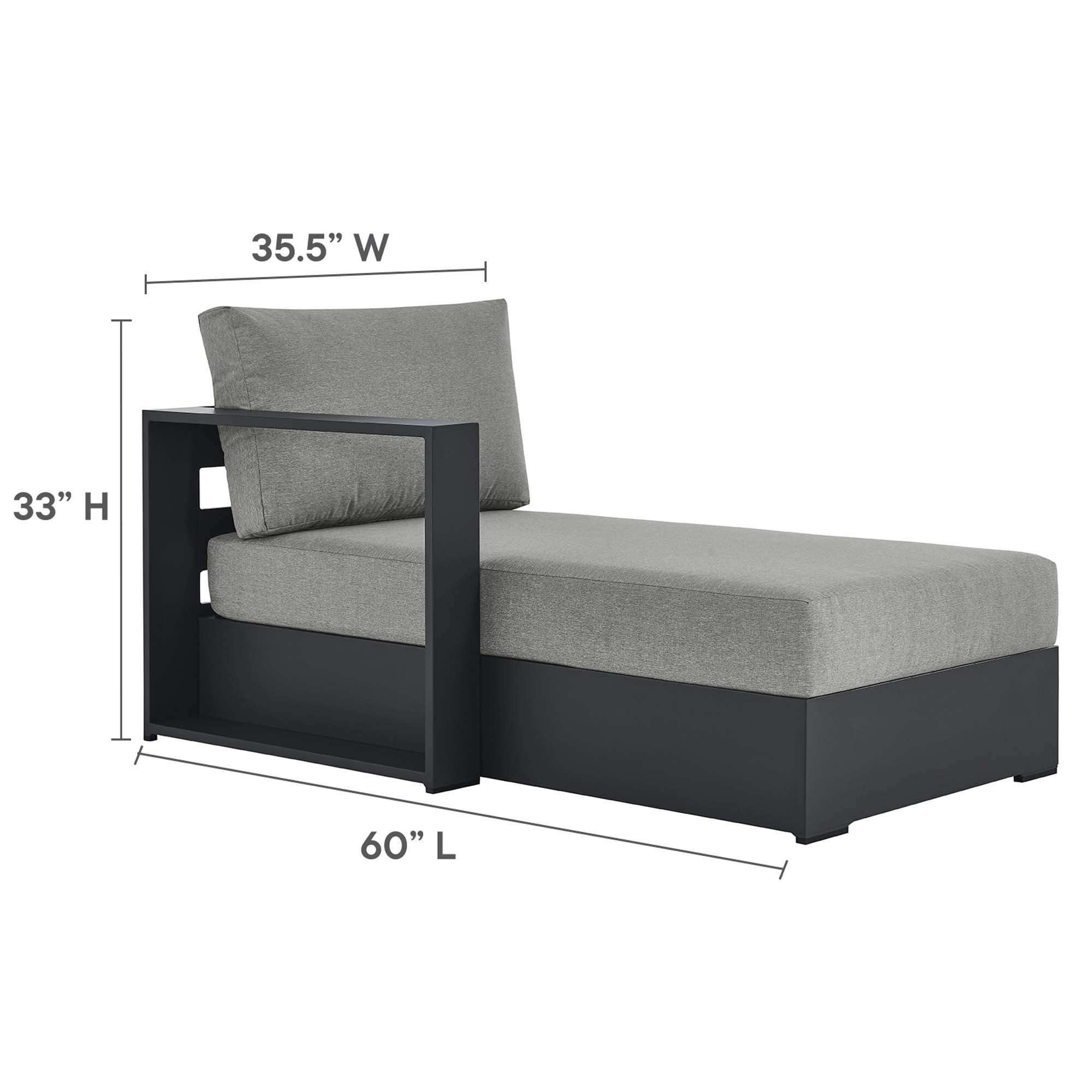 Tahoe 2-Piece Outdoor Patio Powder-Coated Aluminum Sectional Sofa Set