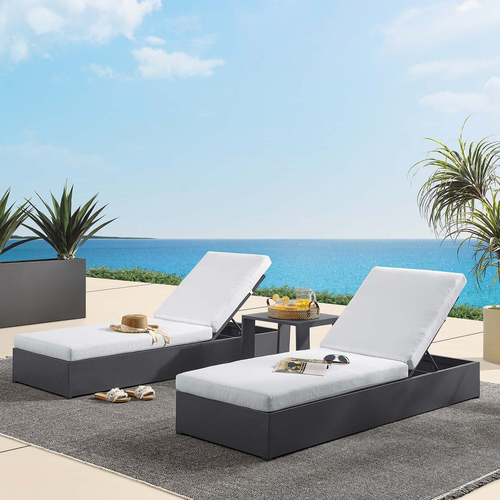 Tahoe 3-Piece Outdoor Patio Chaise Lounge Set