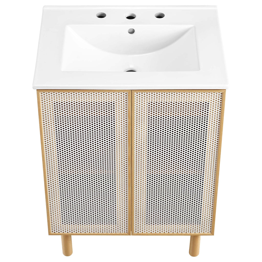 Calla 24" Perforated Metal Bathroom Vanity by Modway