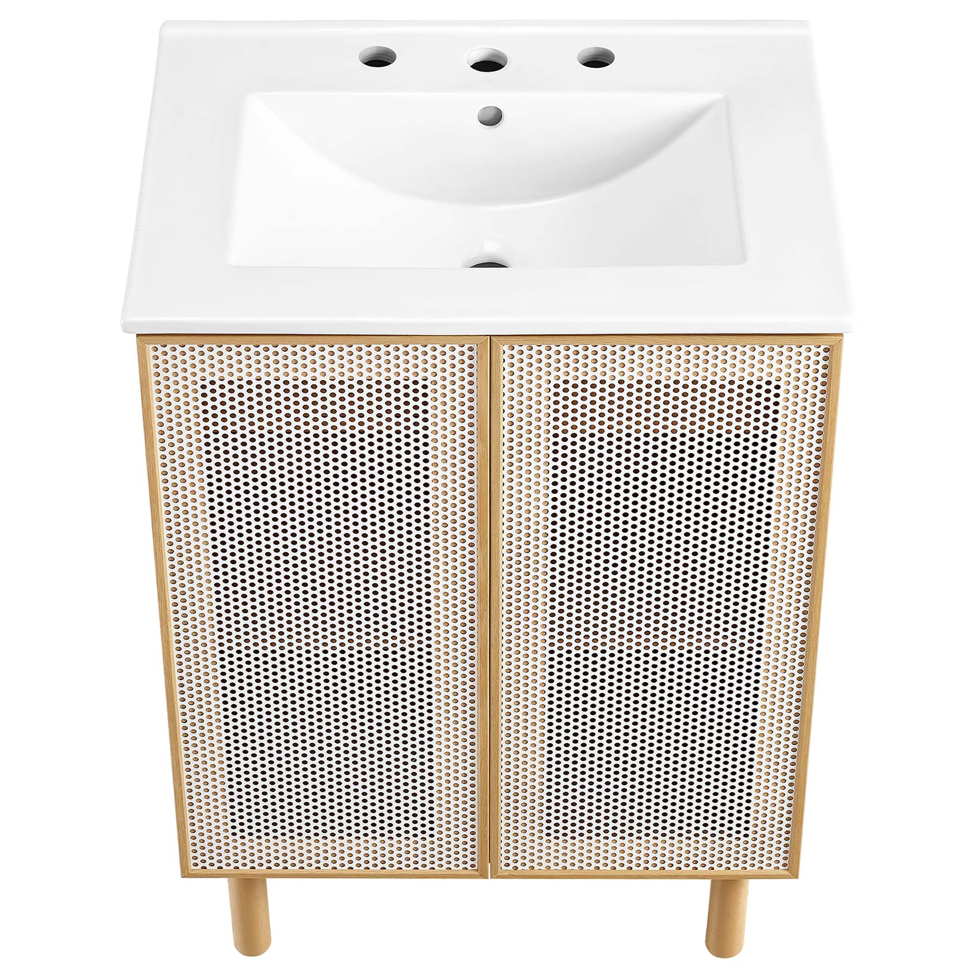 Calla 24" Perforated Metal Bathroom Vanity by Modway