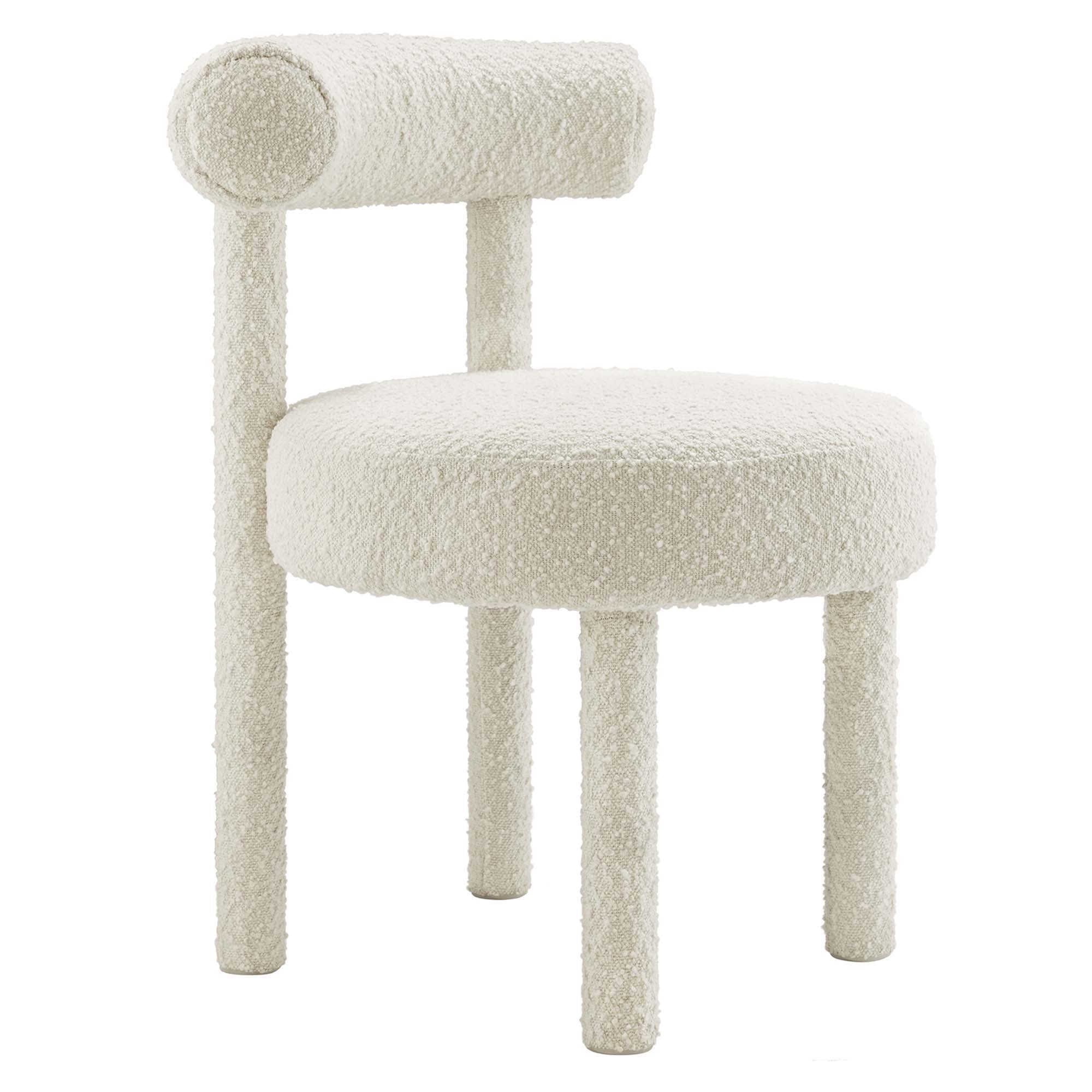 Toulouse Boucle Fabric Dining Chair Set of 2 by Modway