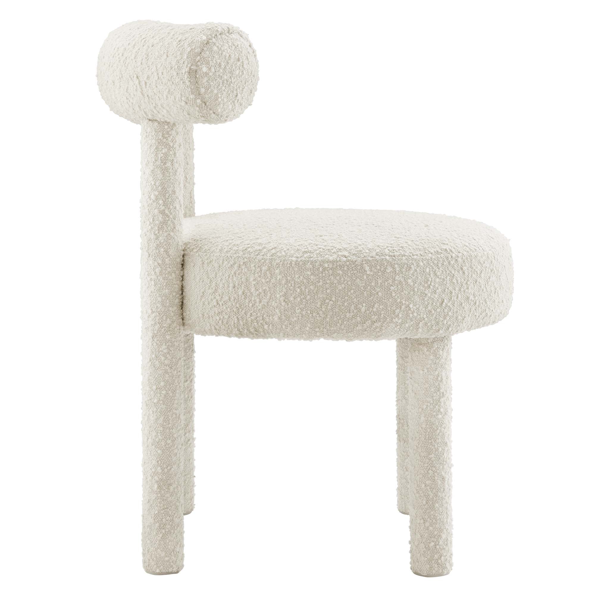 Toulouse Boucle Fabric Dining Chair Set of 2 by Modway