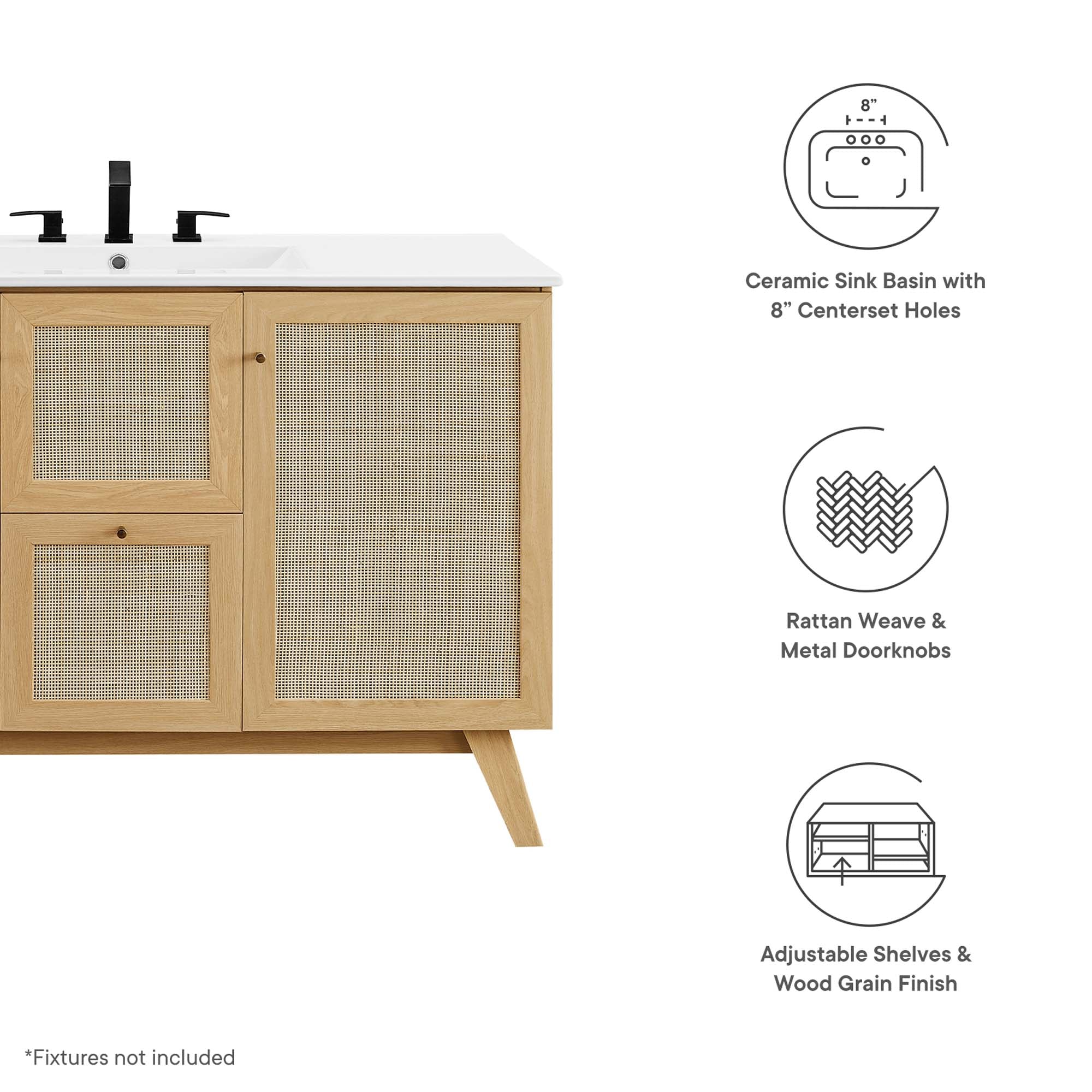 Soma 48" Single Sink Bathroom Vanity by Modway