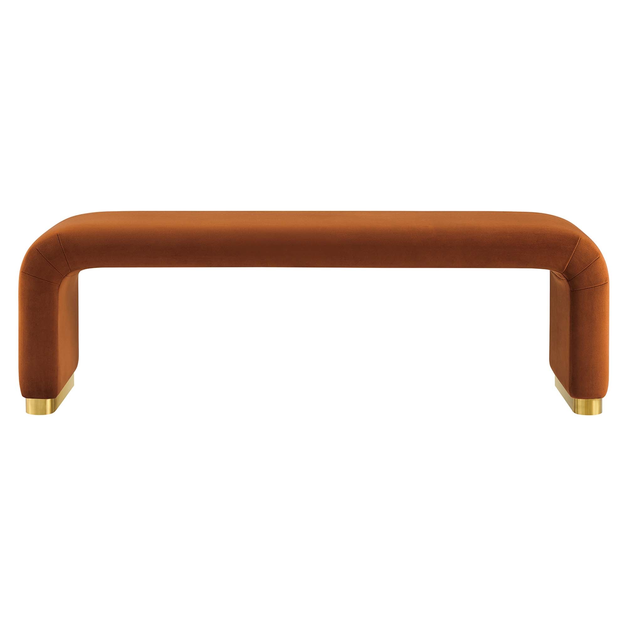 Koda Performance Velvet Waterfall Long Bench by Modway