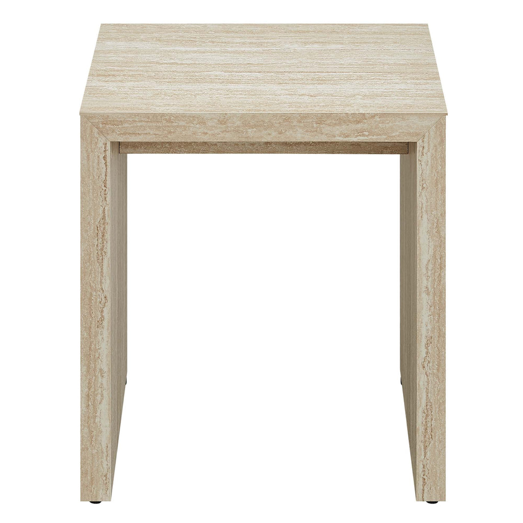 Mirella Faux Travertine Side Table by Modway