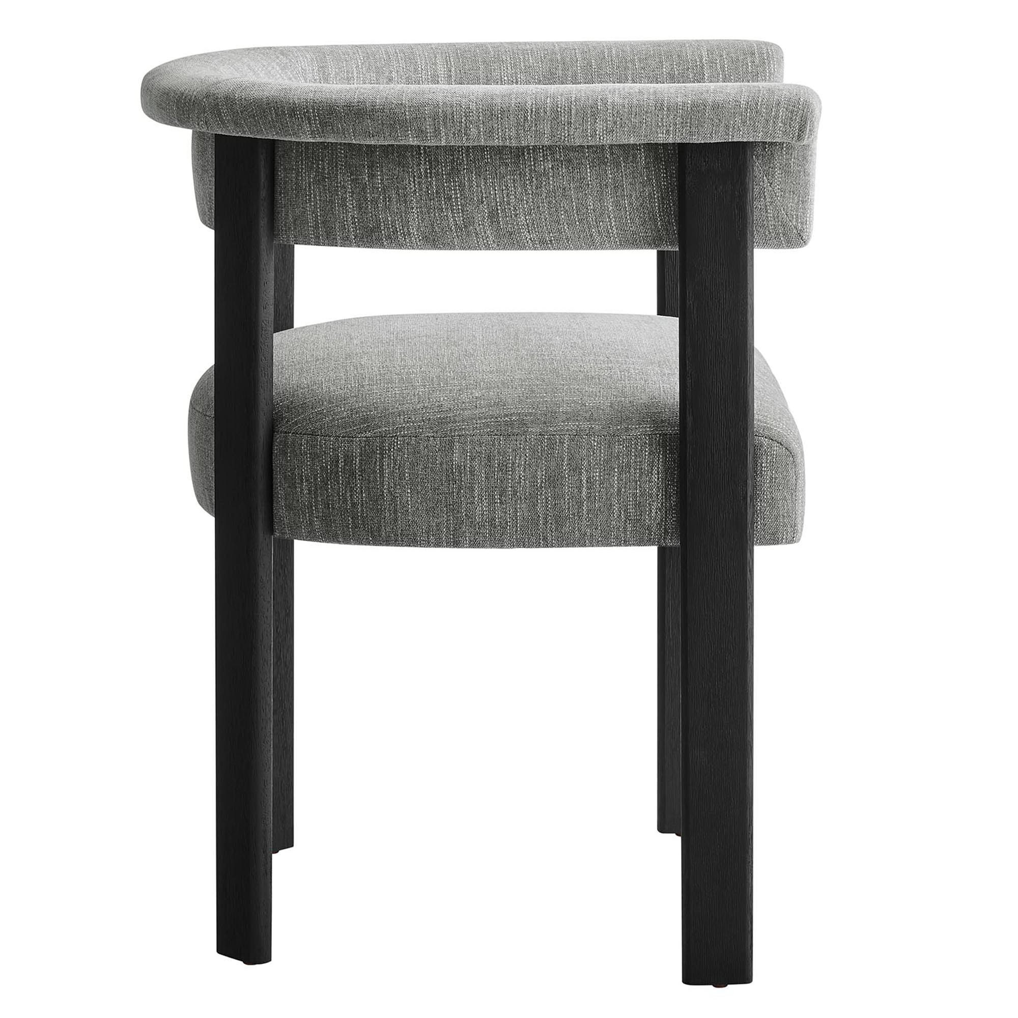 Imogen Fabric Upholstered Barrel Dining Chairs Set of 2
