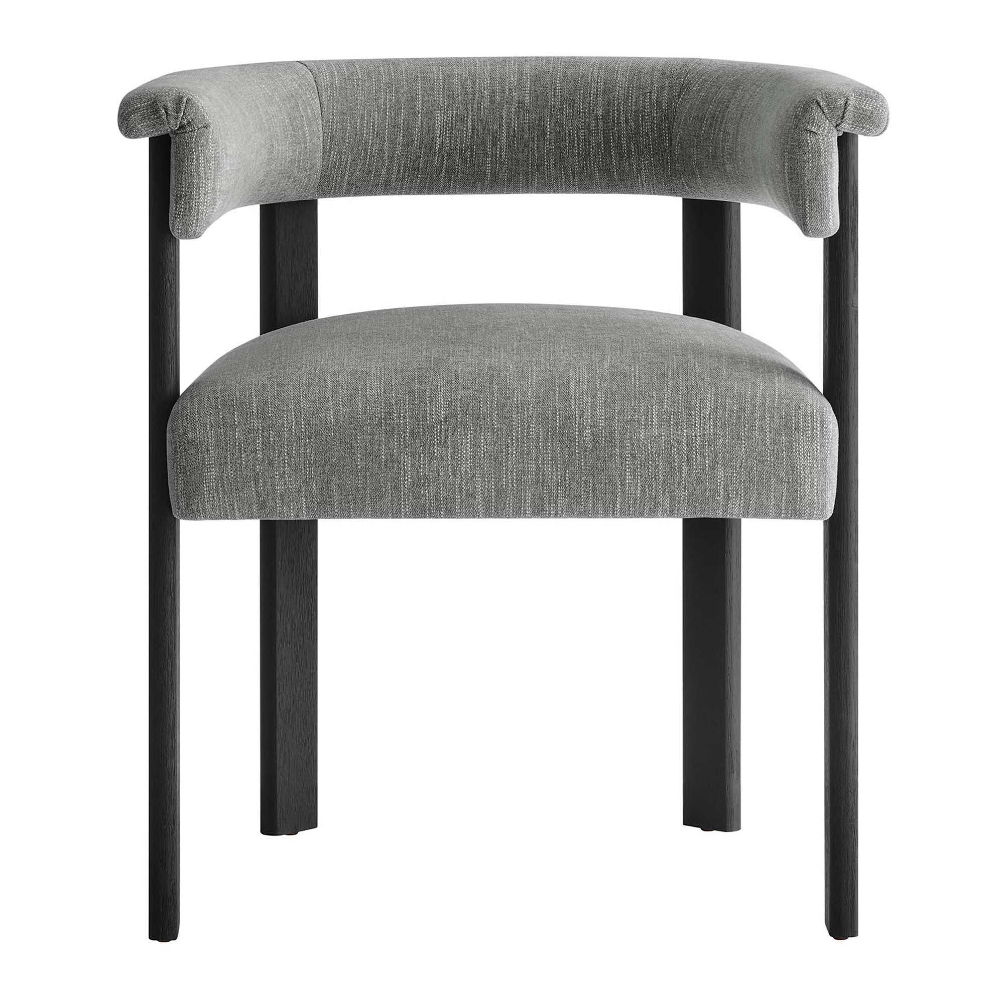 Imogen Fabric Upholstered Barrel Dining Chairs Set of 2