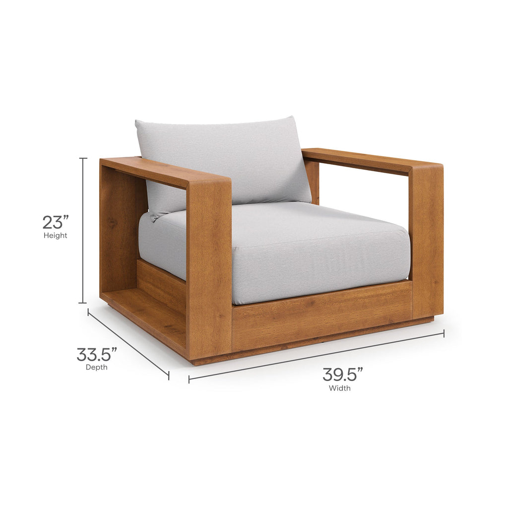 Tahoe Outdoor Patio Acacia Wood Chair by Modway