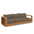 Tahoe Outdoor Patio Acacia Wood Ottoman by Modway