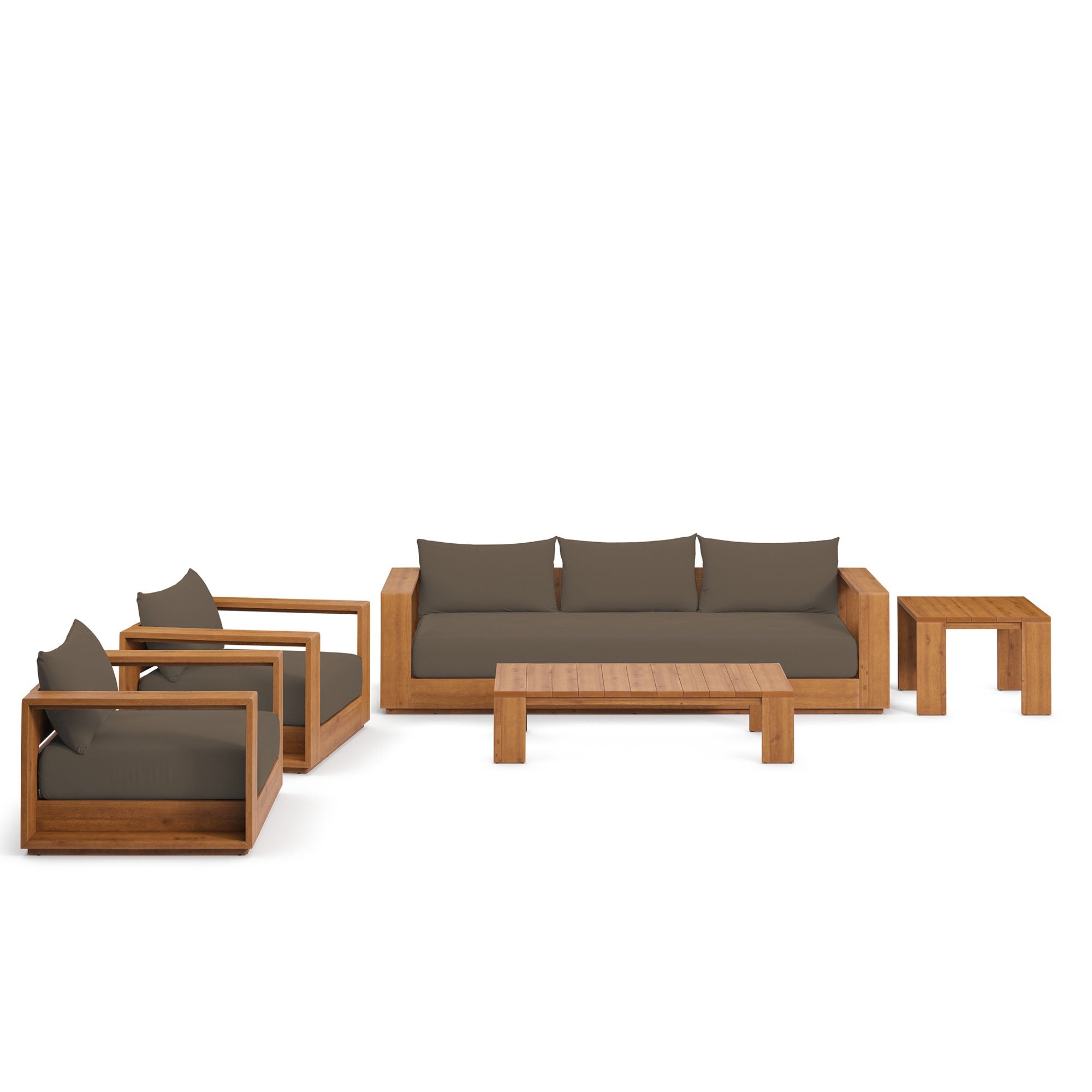 Tahoe 5-Piece Outdoor Patio Acacia Wood Furniture Set by Modway