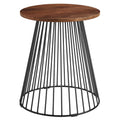 Valeo Round Wood and Metal Side Table by Modway