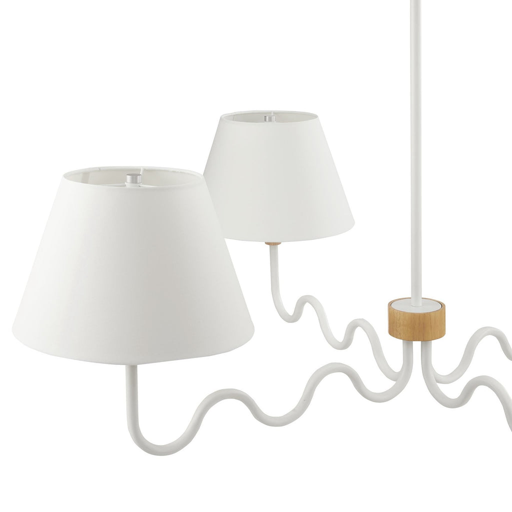 Sunlit Squiggle 4-Arm Pendant Light by Modway