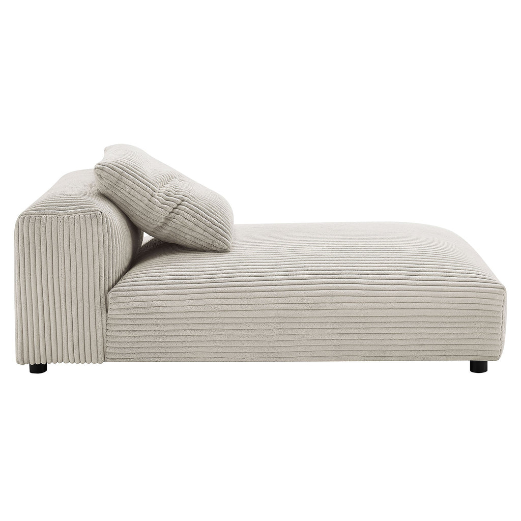 Solace 2-Piece Modular Corduroy Upholstered Sectional Sofa with Chaise
