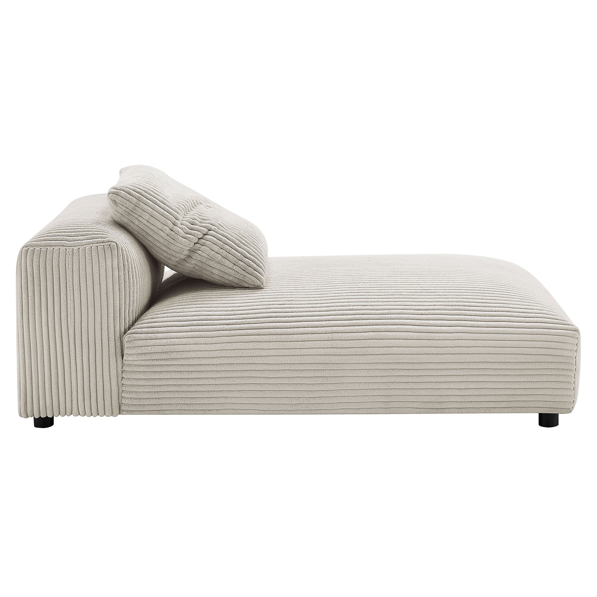 Solace 2-Piece Modular Corduroy Upholstered Sectional Sofa with Chaise