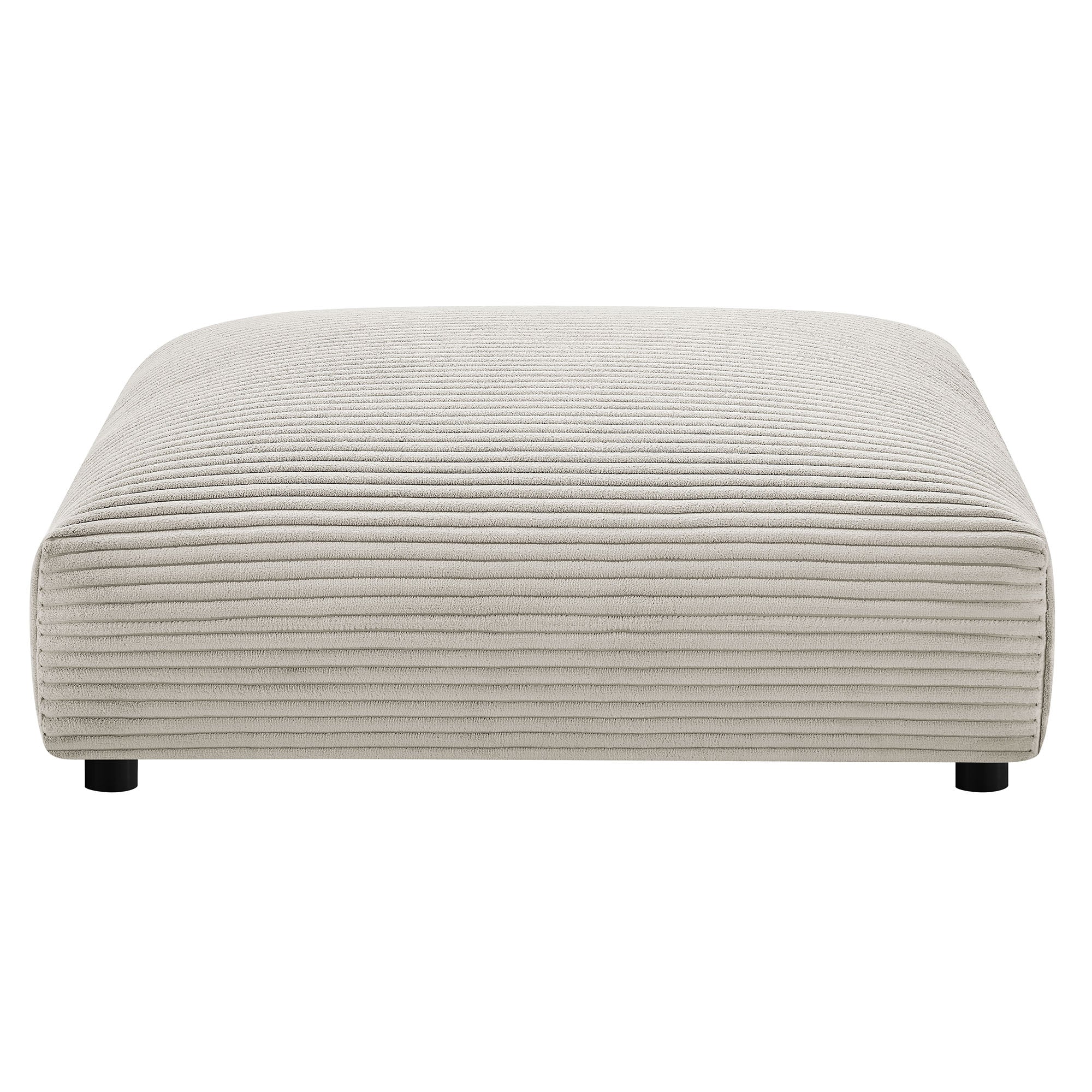 Solace Modular Corduroy Upholstered Armless Chair and Ottoman Set by Modway