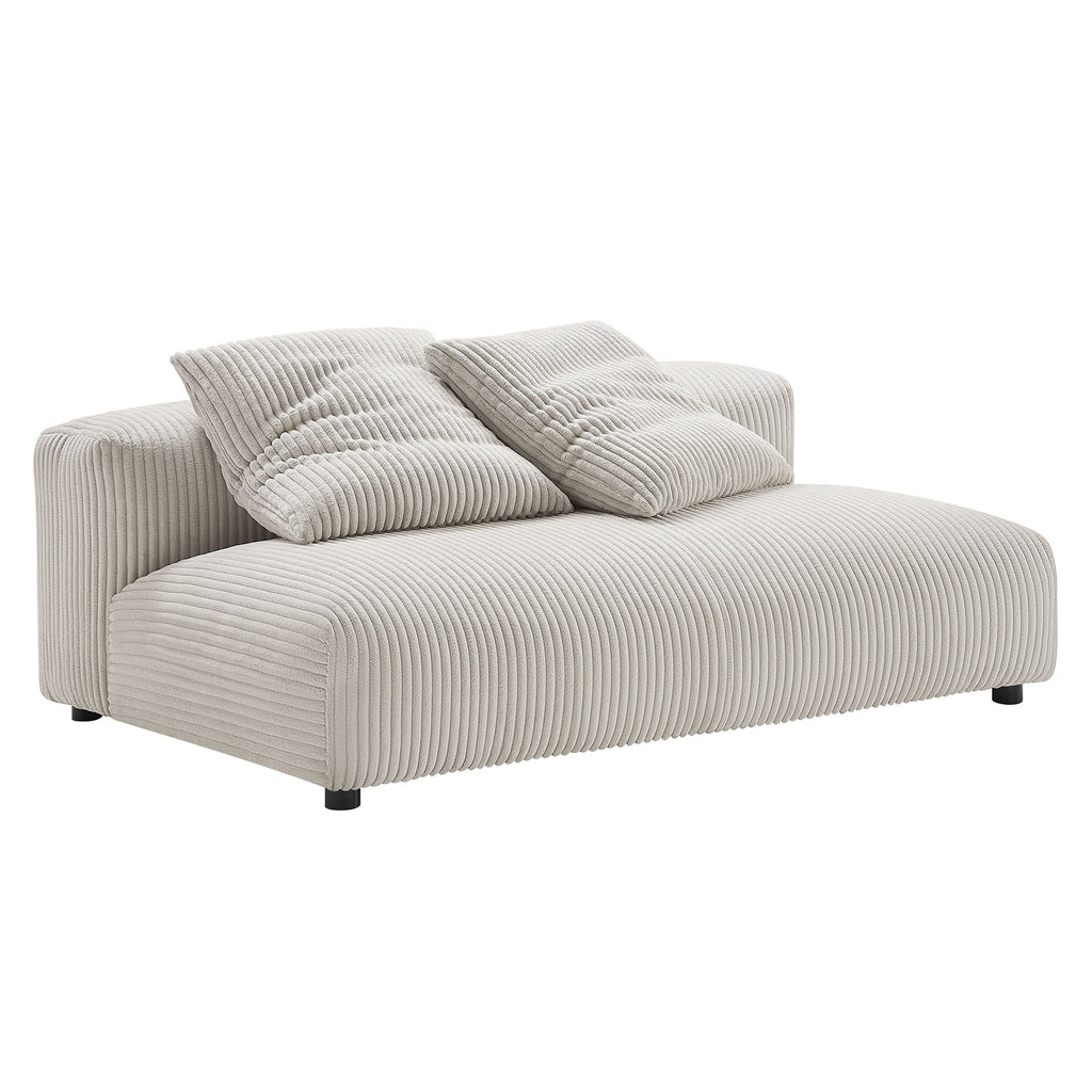 Solace Modular Corduroy Upholstered Armless Loveseat by Modway