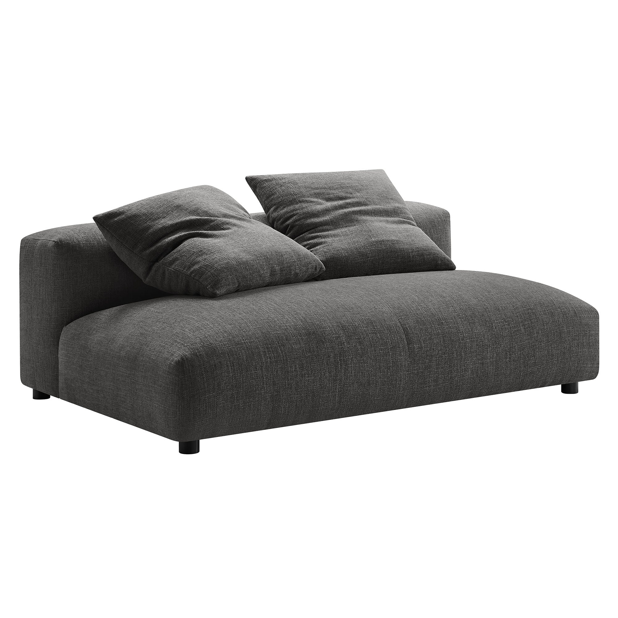 Solace 2-Piece Modular Upholstered Fabric Sectional Sofa with Chaise by Modway