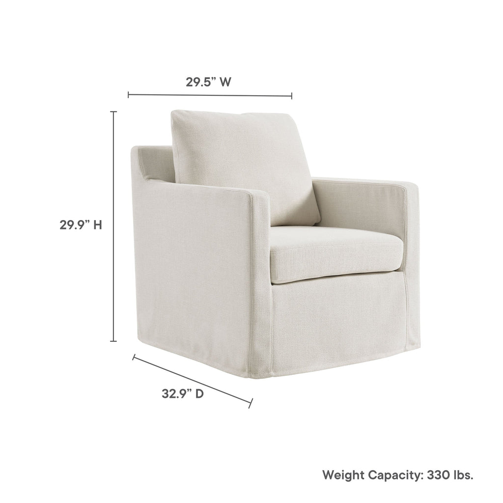 Serene Fabric Slipcovered Swivel Armchair by Modway