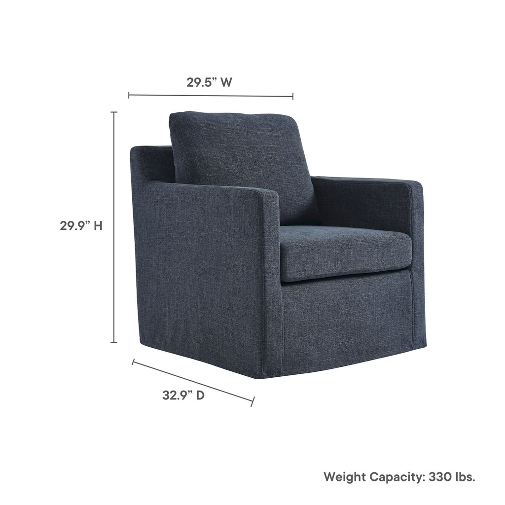 Serene Fabric Slipcovered Swivel Armchair by Modway